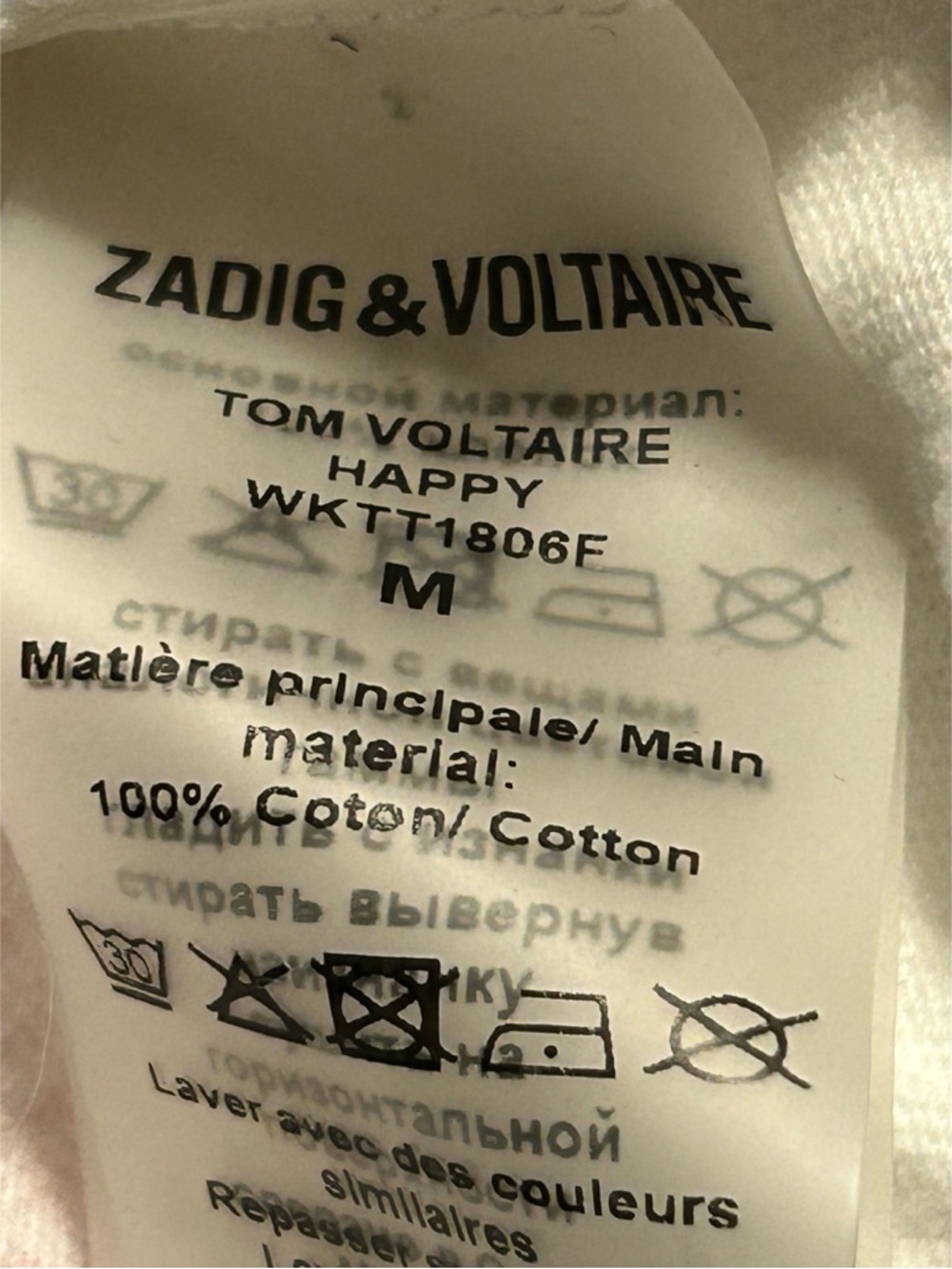 Zadig & Voltaire Tom Happy Street Style Statement Pink & Green GraphicTee Size M - Picture 5 of 5